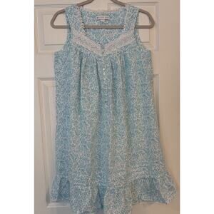 Eileen‎ West Nightgown Small Cotton Poplin Floral Pristine Cottagecore Feminine